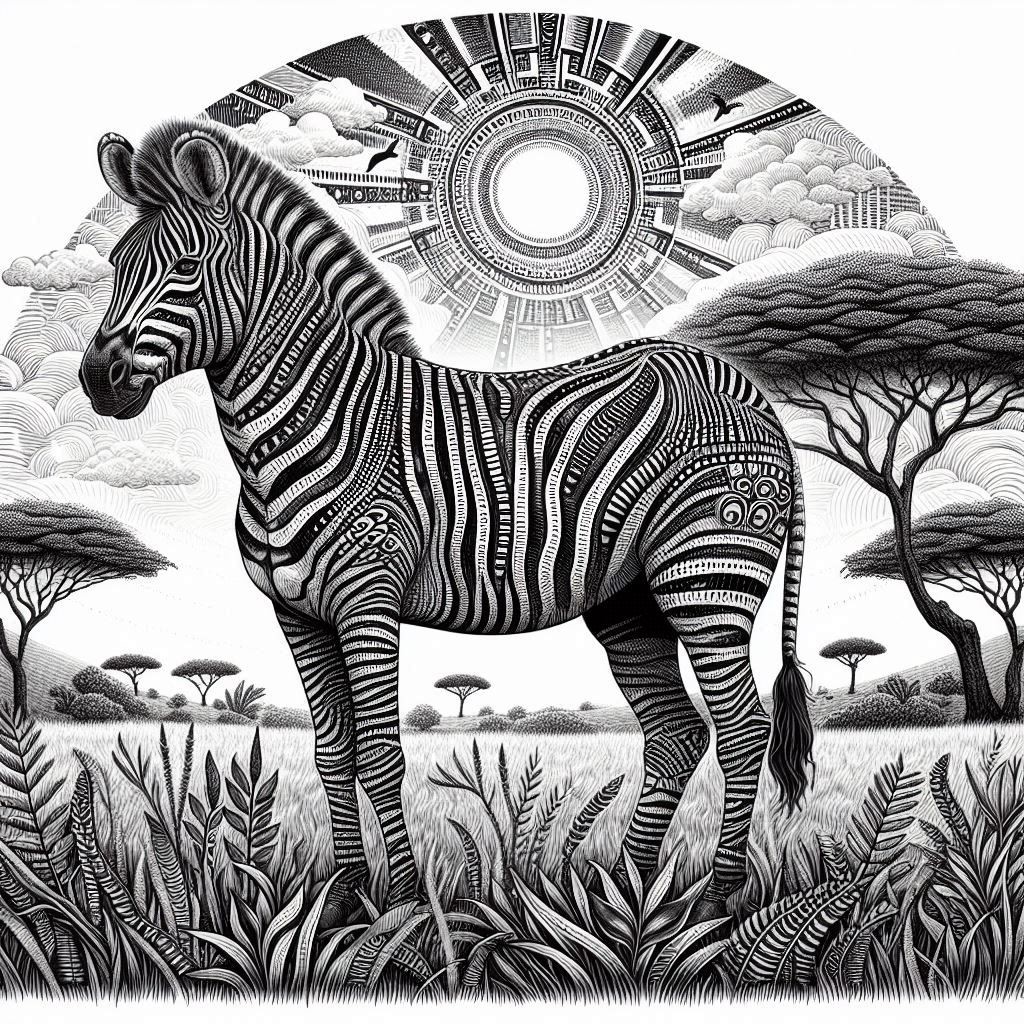 zebra drawing